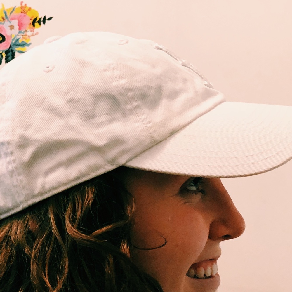 White Brooklyn Dodgers baseball hat